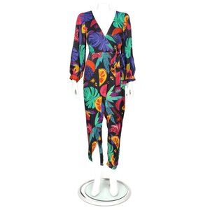 Farm Rio Jumpsuit Womens XS Long Sleeve Belted One Piece Romper - 101